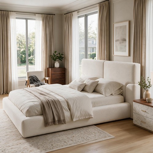 Modern low profile king - low, bed